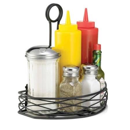 Tablecraft Artisan Versa Cndmnt Rack, Blk, 8"X5.75" BK167912