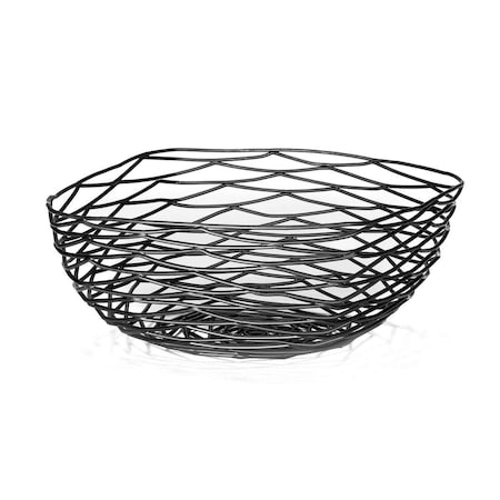 Tablecraft Artisan Sq Basket, Blk, 10"X4" BK17310