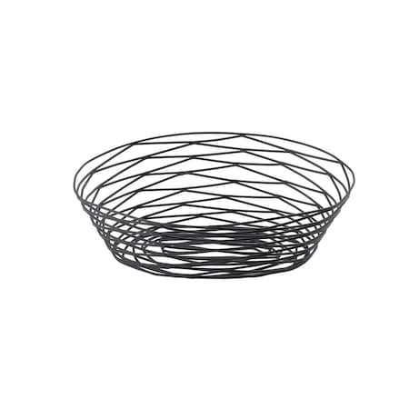 Tablecraft Artisan Oval Basket, Blk, 10"X7"X3.25" BK17410