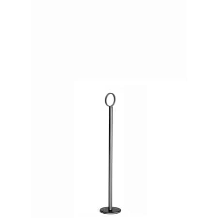 Tablecraft Blk Ctd Metal Card Hldr, Flat Btm, 12" BK1912