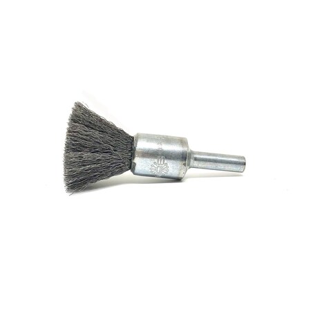 Brush Research BNS406 Solid End Brush. .500" Dia., .006CS, .875" Trim Length, .250" Shank Diameter BNS406