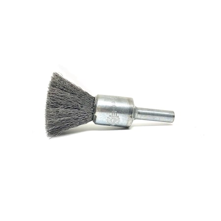 Brush Research BNS4S06 Solid End Brush. .500" Dia., .006SS, .875" Trim Length, .250" Shank Diameter BNS4S06