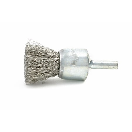 Brush Research BNS606 Solid End Brush. .750" Dia., .006CS, .875" Trim Length, .250" Shank Diameter BNS606