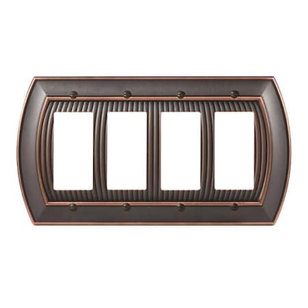 Amerock Sea Grass 4 Toggle Wall Plates, Number of Gangs: 4 Zinc, Oil Rubbed Bronze Finish BP36535ORB