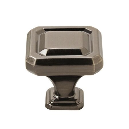 Amerock BP36546GM 1-1/4" (32 mm) Square Wells Cab Knob Gunmetal Finish BP36546GM