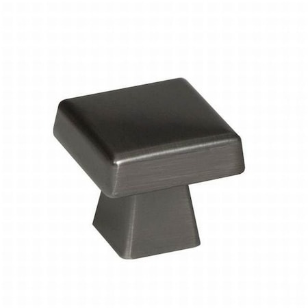 Amerock BP55273GM 1-1/2" (38 mm) Blackrock Oversized Square Cab Knob Gunmetal BP55273GM
