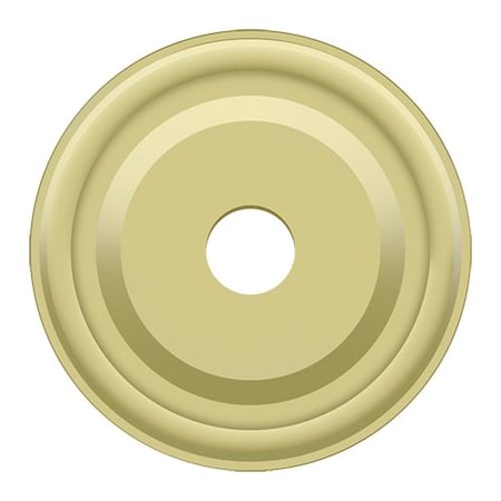 Deltana Base Plate For Knobs, 1" Diameter Bright Brass BPRC100U3