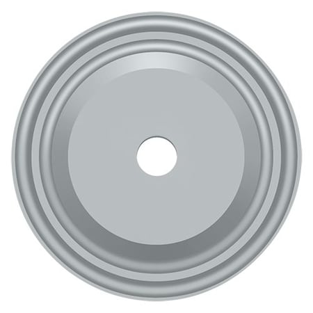 Deltana Base Plate For Knobs, 1-1/2" Diameter Satin Chrome BPRC150U26D