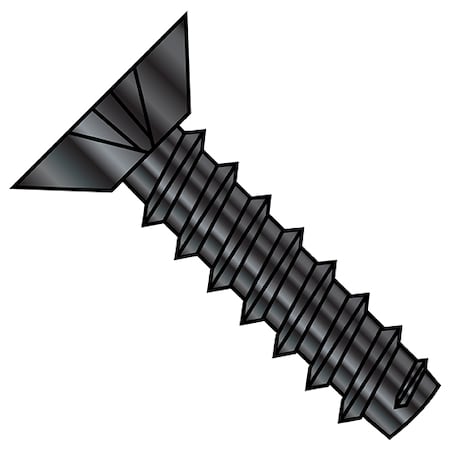 Zoro Select Sheet Metal Screw, #4-24 x 3/16 in, Zinc Plated Steel Flat Head Phillips Drive, 10000 PK 0403BPUBZ