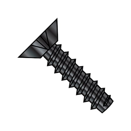Zoro Select Sheet Metal Screw, #6-20 x 1/4 in, Black Oxide Steel Flat Head Phillips Drive, 10000 PK 0604BPUB