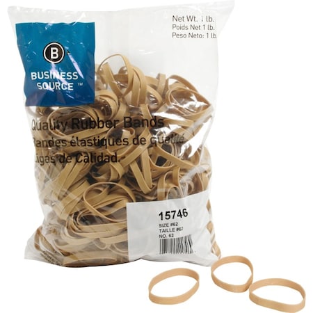 Business Source Rubberbands, Size 62, 1Lb, PK450 15746