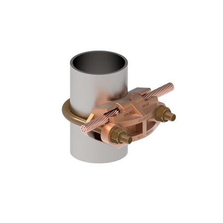 Burndy GAR3905 Pipe Ground Clamp, 4AWG, 7.5In - KVM Tools Inc