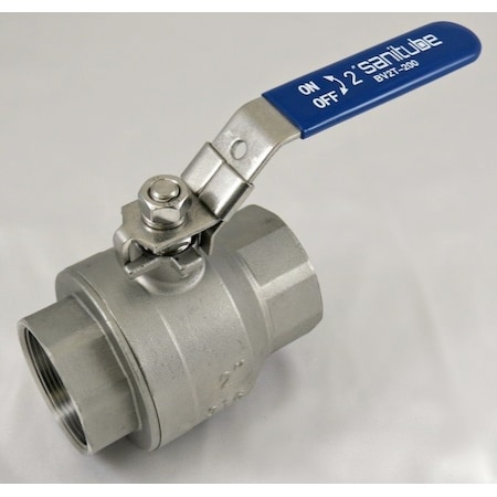 Sanitube Threaded Ball Valve, Full Port, 1/4" 2Pc BV2T-025