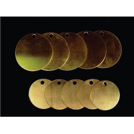 Nmc Valve Tags, BrassO40 Round 1.5 BVT1R