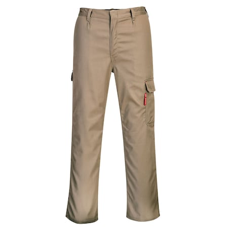 Portwest Flame Resistant Pants, Small, Khaki, Bizweld BZ31