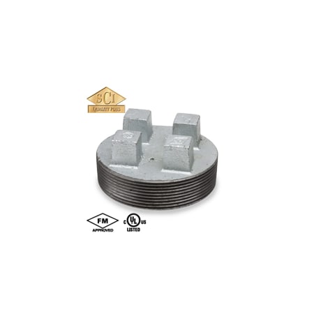 Smith-Cooper Bar Plug, Galvanized, 150lb, 6" 4316010004