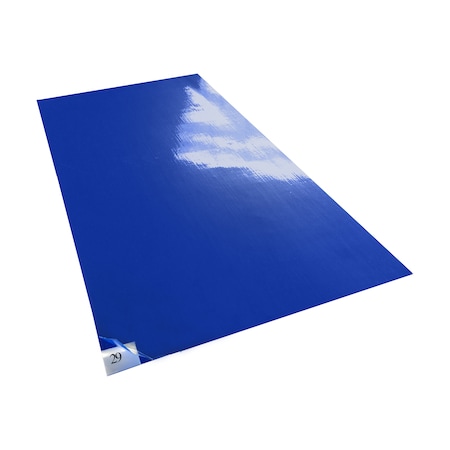 High-Tech Conversions Tackified Mat, 24 in W x 36 in L, Blue, 4 PK TT-2436-34B