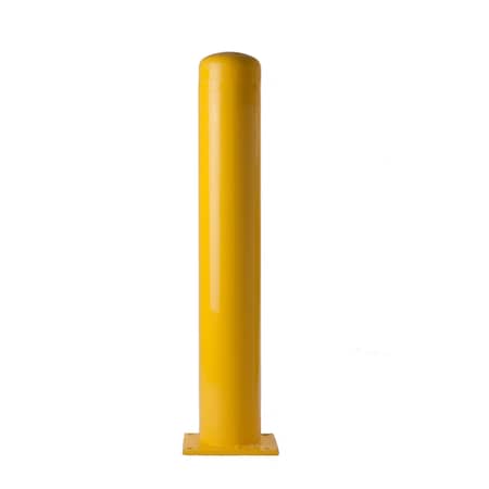 Post Guard Bolt Down Bollard, 4"X48", Yellow BDB4-48