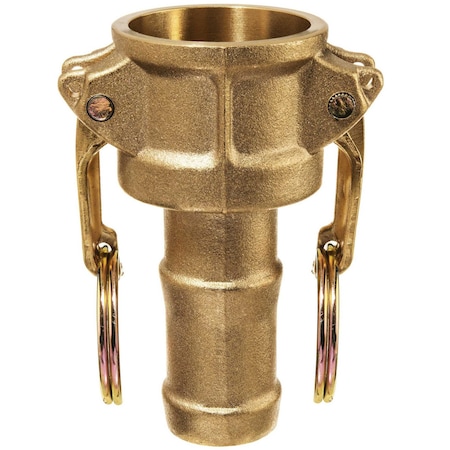 Usa Industrials Cam and Groove Fitting, Brass, C, 3/4" Coupler x 3/4" Hose Shank BULK-CGF-200