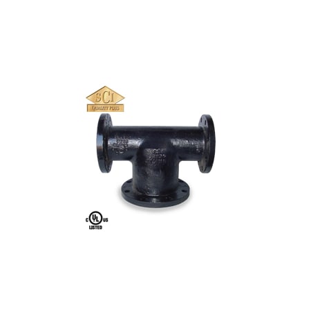 Smith-Cooper Flanged Bull Head Tee, Duc. Iron, 150, 4X6" 4319000050