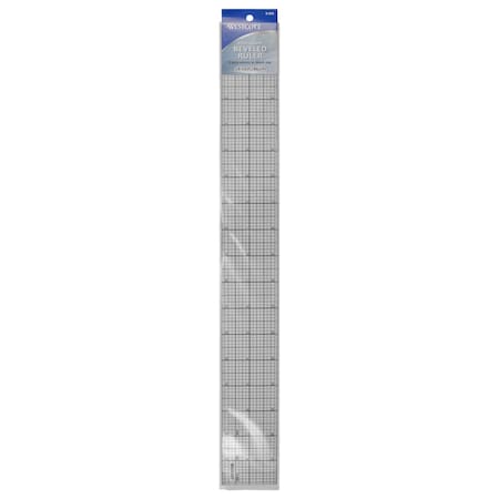 Westcott Rulers, 2"x18" 8ths Graph Beveled Ruler, Color: Black B-85B