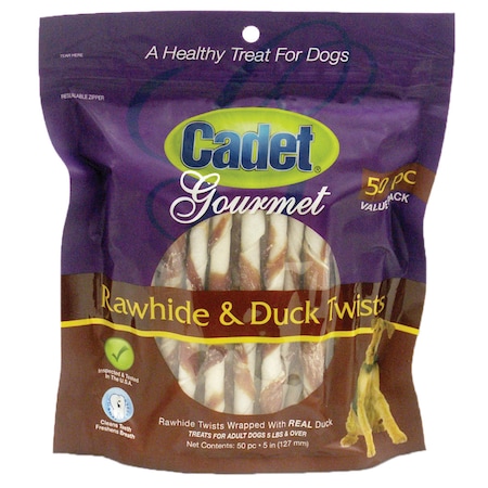 Cadet Prem Gourmet Rawhide/Duck Twists Treats C07222