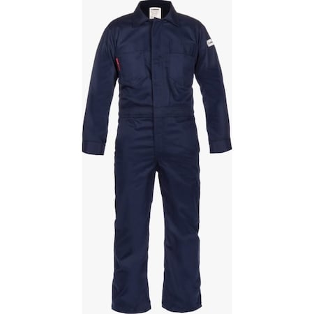 Lakeland Coverall, 12.4 cal/sq cm ATPV, M, 30 in Inseam, Cotton, Zipper C08113M