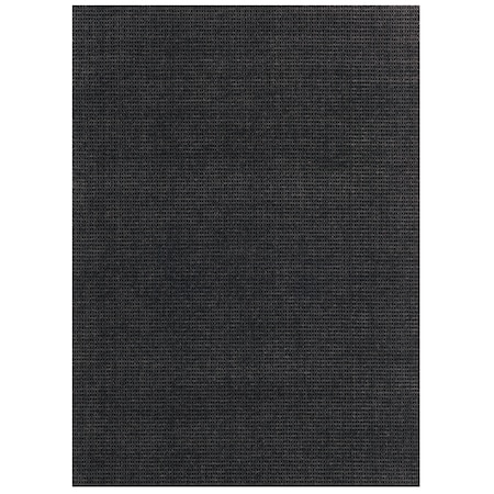 Foss Floors Checkmate Charcoal Black Indoor/Outdoor Rug 6FTx8FT ...