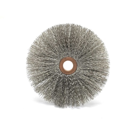 Brush Research C4S08C 4" Dia. Copper Center Wheel, .008 SS, 1/2" Arbor Hole, 1.562 Trim, .625 Face Width C4S08C