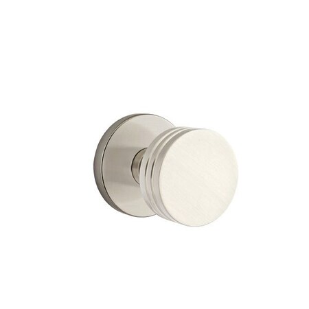 EMTEK Concealed Fastener Disk Rosette Passage Set with Matching Finish Bern Knob - Choice of 6 Finishes - C5109BNUS15 - Satin Nickel (US15)