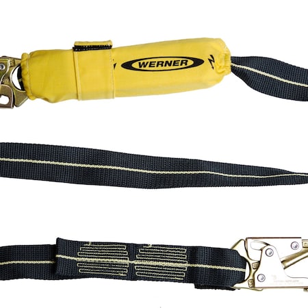 Werner Arc Flash Lanyard SoftCoil Arc Flash Lanyard (Snaphooks), 6 ft Length, Snap Hook, Steel C811100