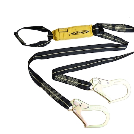Werner Arc Flash Lanyard SoftCoil Arc Flash Twinleg Lanyard, 6 ft Length, Web Loop, Kevlar C913200