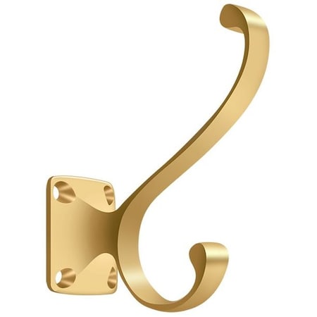 Deltana Heavy Duty, Coat & Hat Hook Lifetime Brass CAHH35CR003