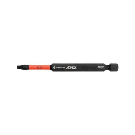 Crescent No. 3 x 3-/12" Square VORTEX Impact Power Bit - 2 Pack CAVB3BSQ3