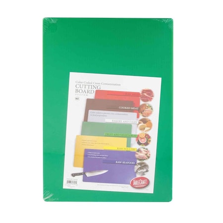 Tablecraft Cutting Board, Green, .5" Thick, 12"X18" CB1218GNA