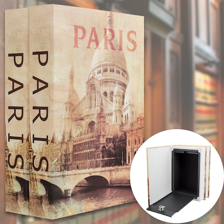 Barska Paris Dual Book Stl Security Box w/Key CB13058