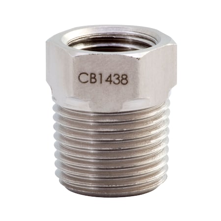 Bva Hydraulics FITTING BUSHING 3/8"-18 NPTF MALE X 1/4"-18 NPTF FEMALE 10000PSI CB1438