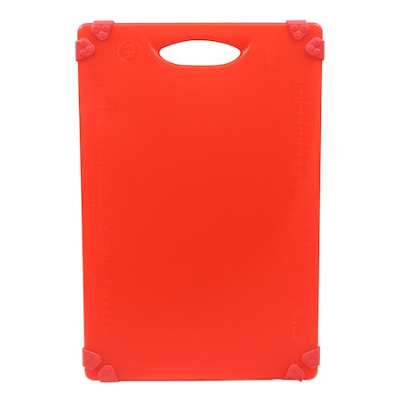 Tablecraft Grippy Cutting Board, Red, 12"X18"X.5" CBG1218ARD