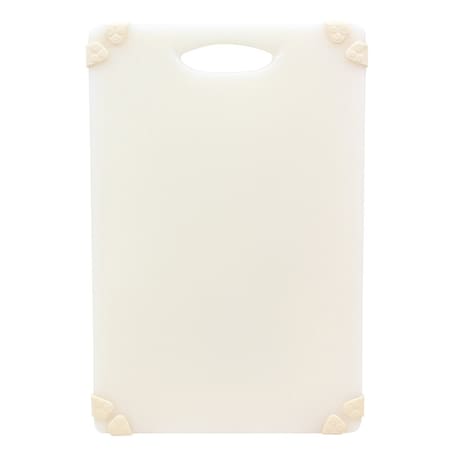 Tablecraft Grippy Cutting Board, White, 12"X18"X.5" CBG1218AWH