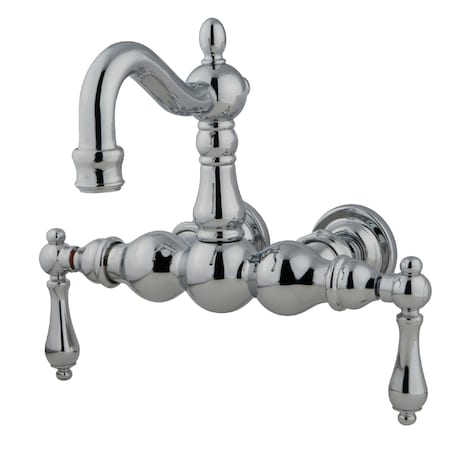 Kingston Brass Wall-Mount Clawfoot Tub Faucet, Polished Chrome, Tub Wall Mount CC1002T1