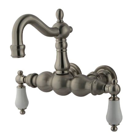 Kingston Brass Wall-Mount Clawfoot Tub Faucet, Brushed Nickel, Tub Wall Mount CC1005T8