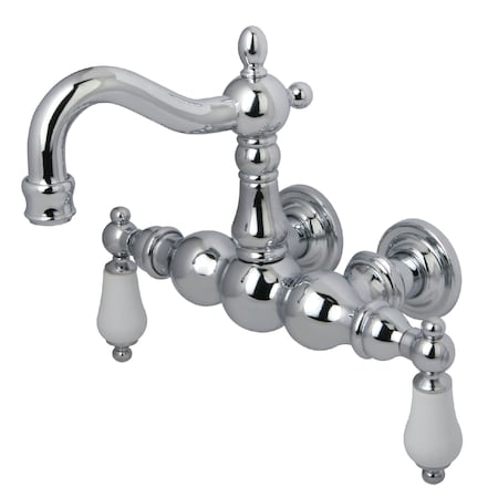 Kingston Brass Wall-Mount Clawfoot Tub Faucet, Polished Chrome, Tub Wall Mount CC1006T1