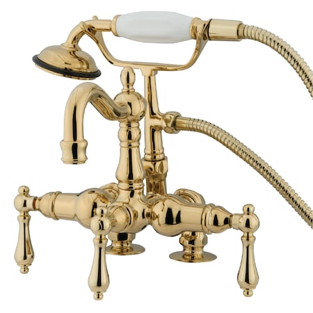 Kingston Brass Deck-Mount Clawfoot Tub Faucet, Polished Brass, Deck Mount CC1013T2