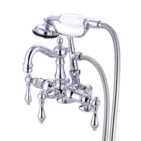 Kingston Brass Deck-Mount Clawfoot Tub Faucet, Polished Chrome, Deck Mount CC1014T1