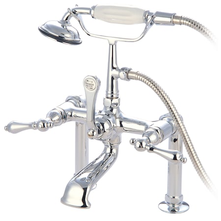 Kingston Brass Deck-Mount Clawfoot Tub Faucet, Polished Chrome, Deck Mount CC104T1