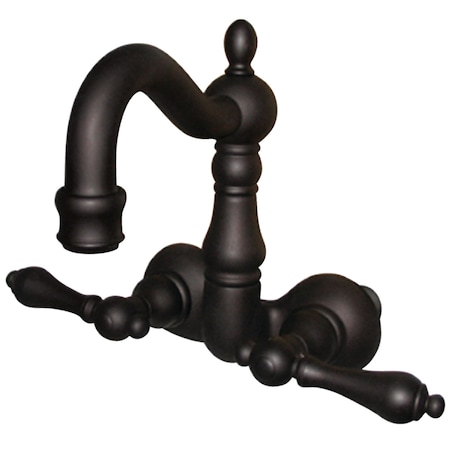 Kingston Brass Wall-Mount Clawfoot Tub Faucet, Oil Rubbed Bronze, Tub Wall Mount CC1071T5