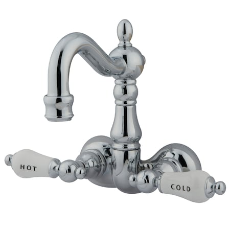 Kingston Brass Wall-Mount Clawfoot Tub Faucet, Polished Chrome, Tub Wall Mount CC1074T1