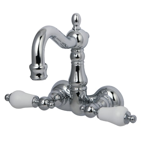 Kingston Brass Wall-Mount Clawfoot Tub Faucet, Polished Chrome, Tub Wall Mount CC1076T1