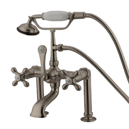 Kingston Brass Deck-Mount Clawfoot Tub Faucet, Brushed Nickel, Deck Mount CC109T8