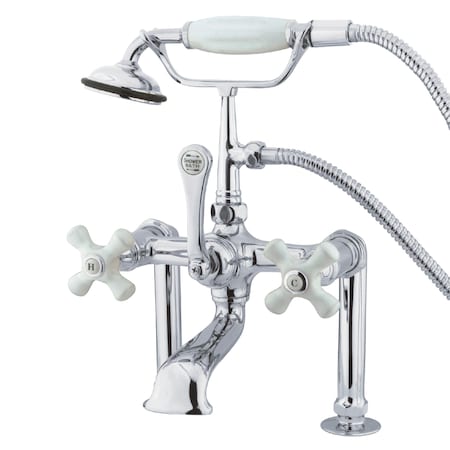Kingston Brass Deck-Mount Clawfoot Tub Faucet, Polished Chrome, Deck Mount CC112T1